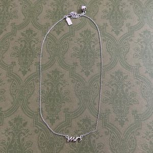 kate spade Say Yes “Mrs” necklace